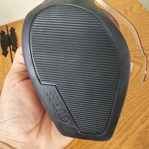 Guess Burgundy Heel-Platform Sandals - Picture 7 of 7